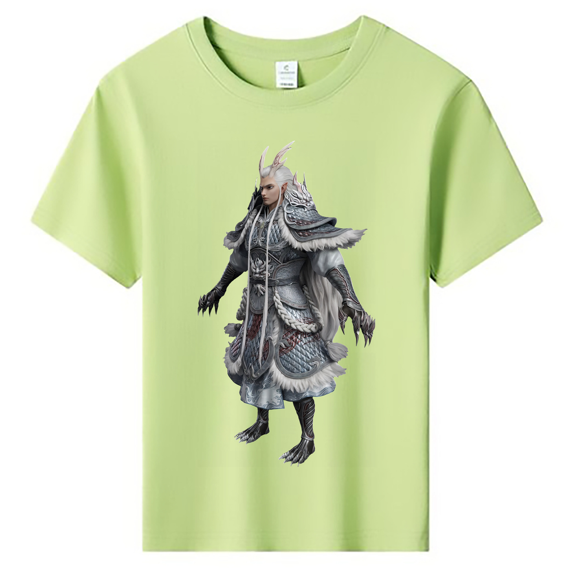 （画像用） Ne Zha 2 ナタ 魔童の大暴れ 綿100％キッズTシャツ（フロントプリント）